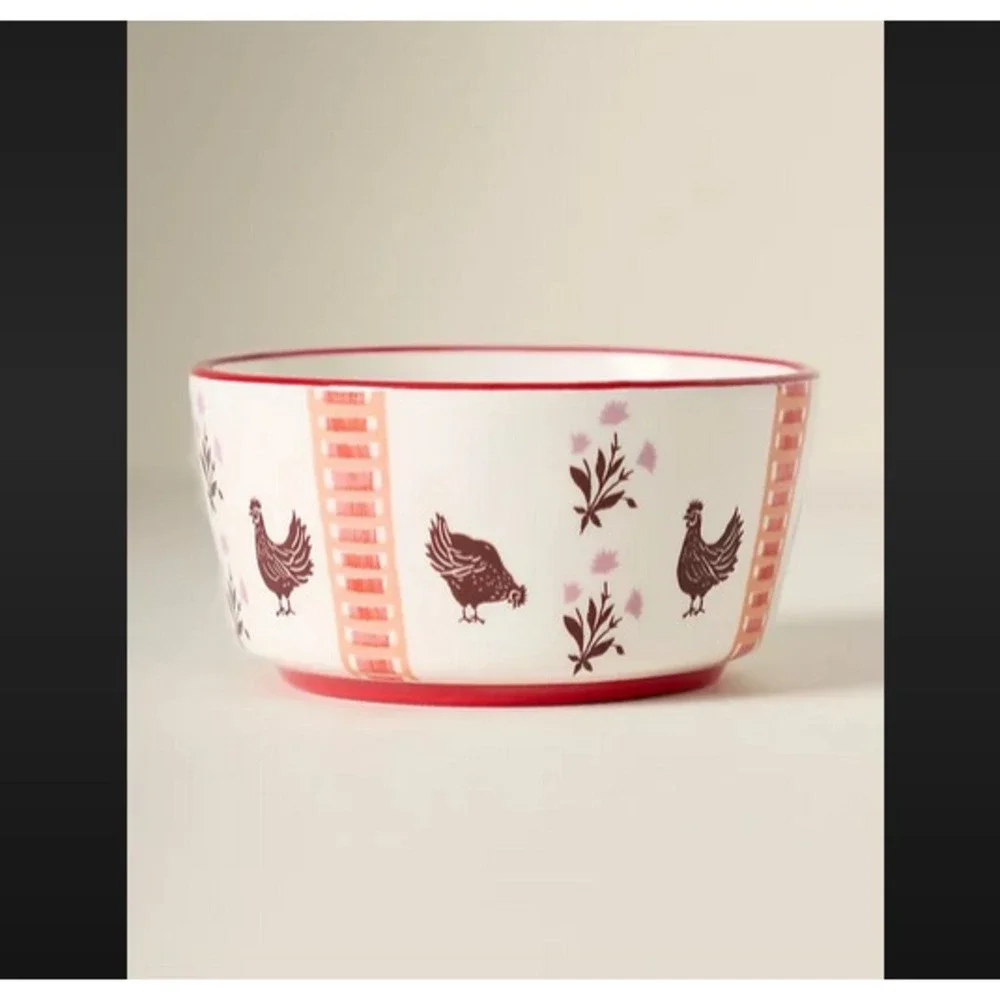 Anthropologie Millie Bowls Ramekins Orange Chicken Set of 2 Modern Farmhouse